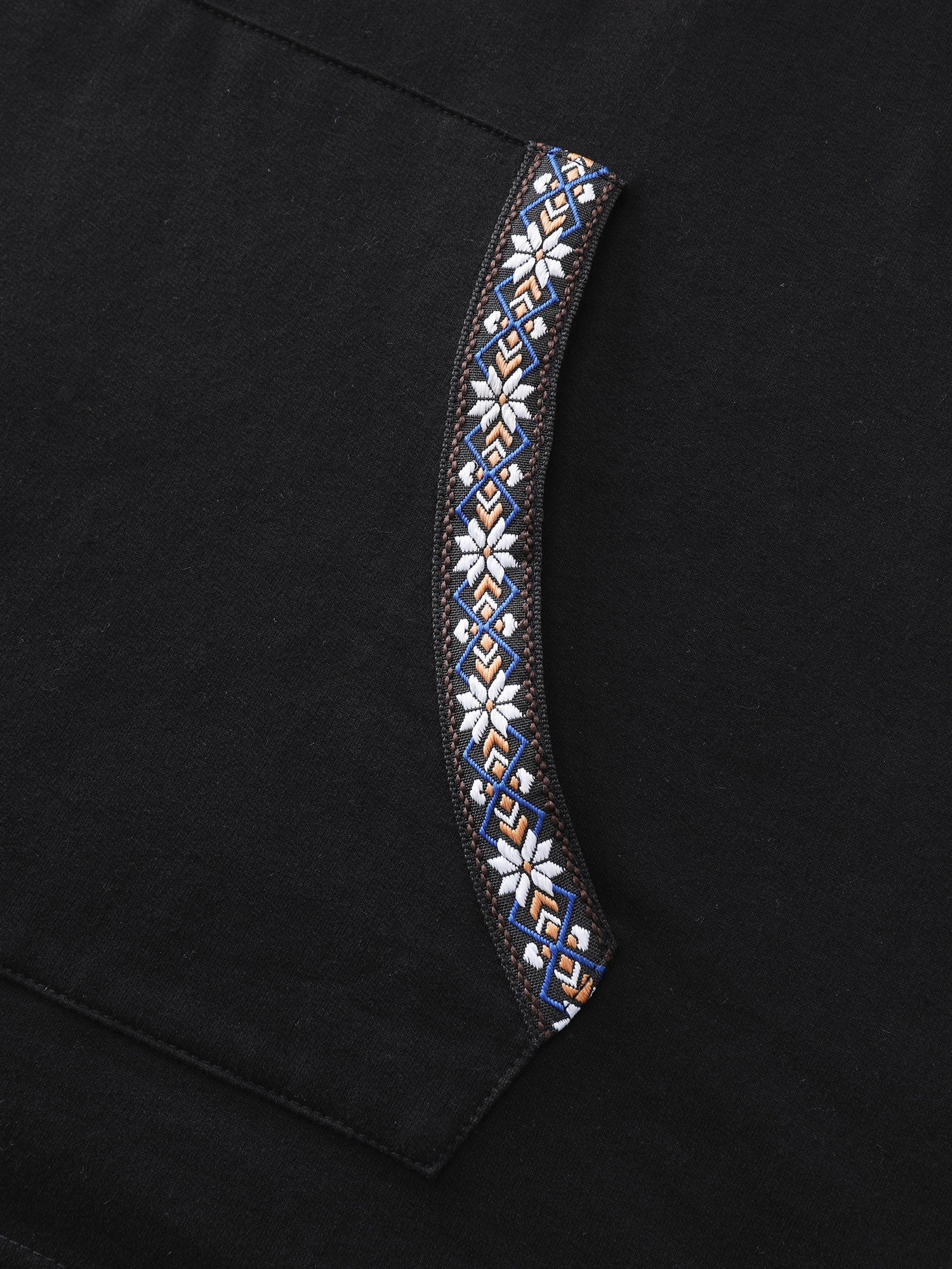 Pure Cotton Stretchy Boho Detail Hoodie