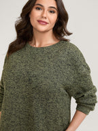 Relaxed Fit Split Hem Pullover