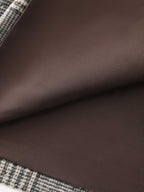 Plaid Belted Waist-Defining Coat