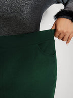 Stretchy Diamond Detail Hem Pants