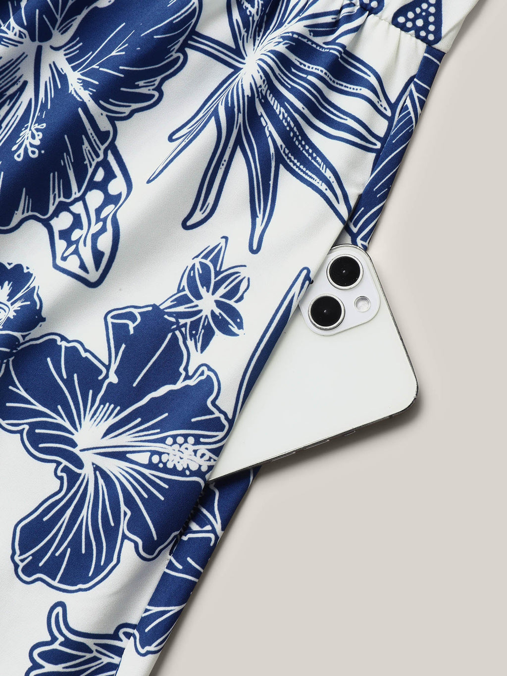 Boho Print Fit Flare Pockets Midi Dress