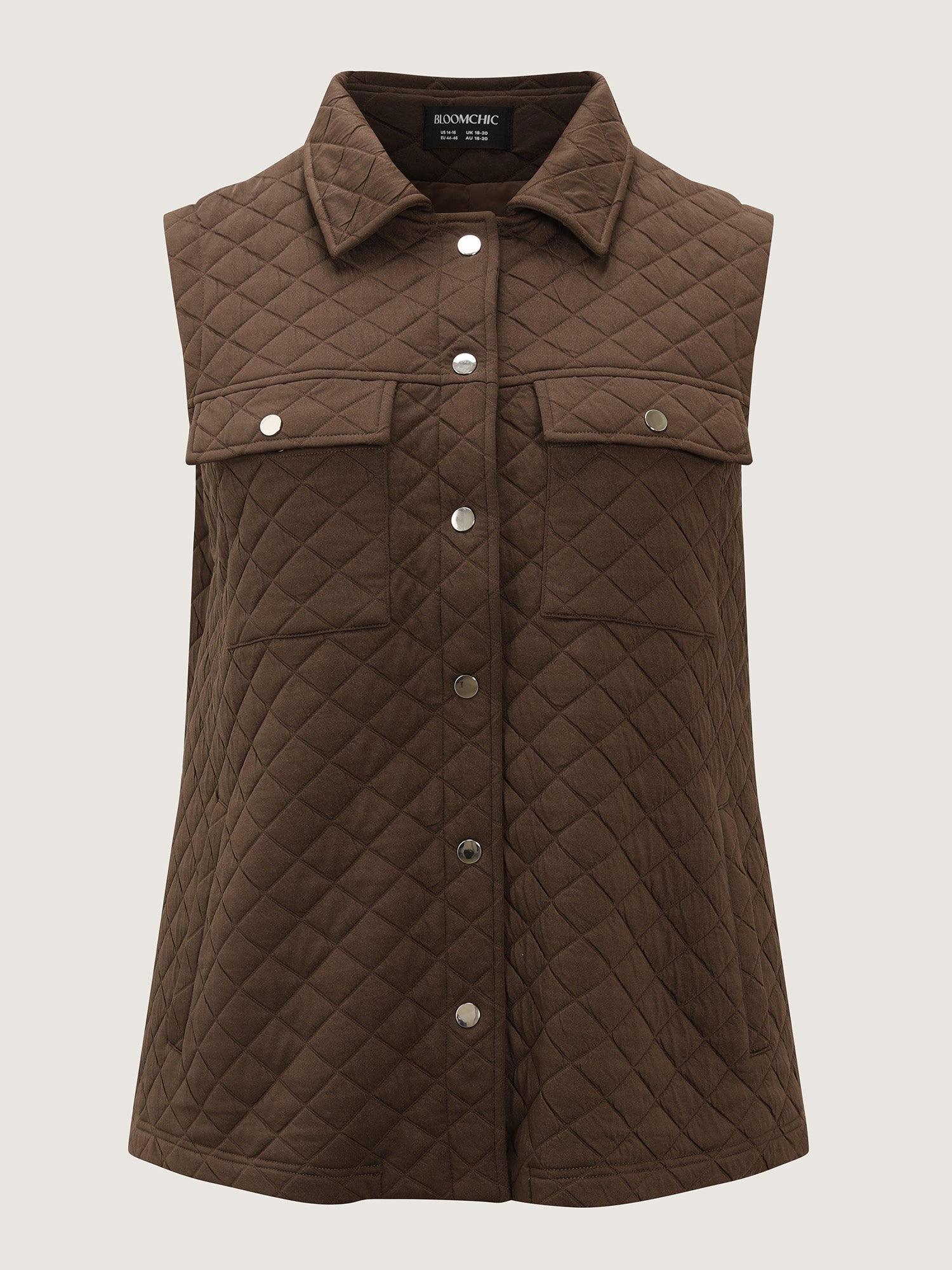 Quilted Chest Pockets Button Vest