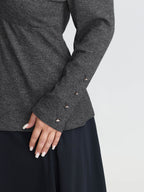 Stretchy Cross Neck Cutout Ribbed Knit Top