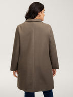 Double-Breasted Pockets Notched Lapels Coat