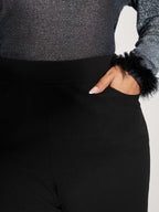 Stretchy Diamond Detail Hem Pants