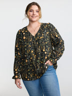 Floral Print Long Sleeve Blouse