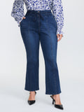 Seamed Drawstring Bootcut Jeans