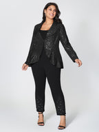 Gold Stamped Ruffled Edge Coat