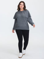 2-In-1 Cape Button Pullover