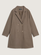 Double-Breasted Pockets Notched Lapels Coat