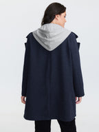 2 In 1 Double Breasted Hooded Coat