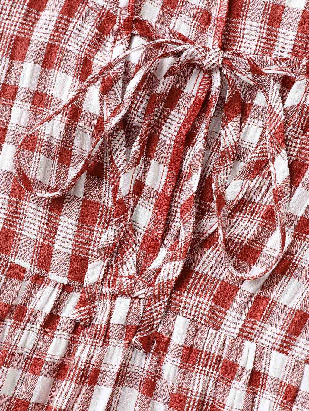 Sweet Plaid Pattern Pockets Midi Dress