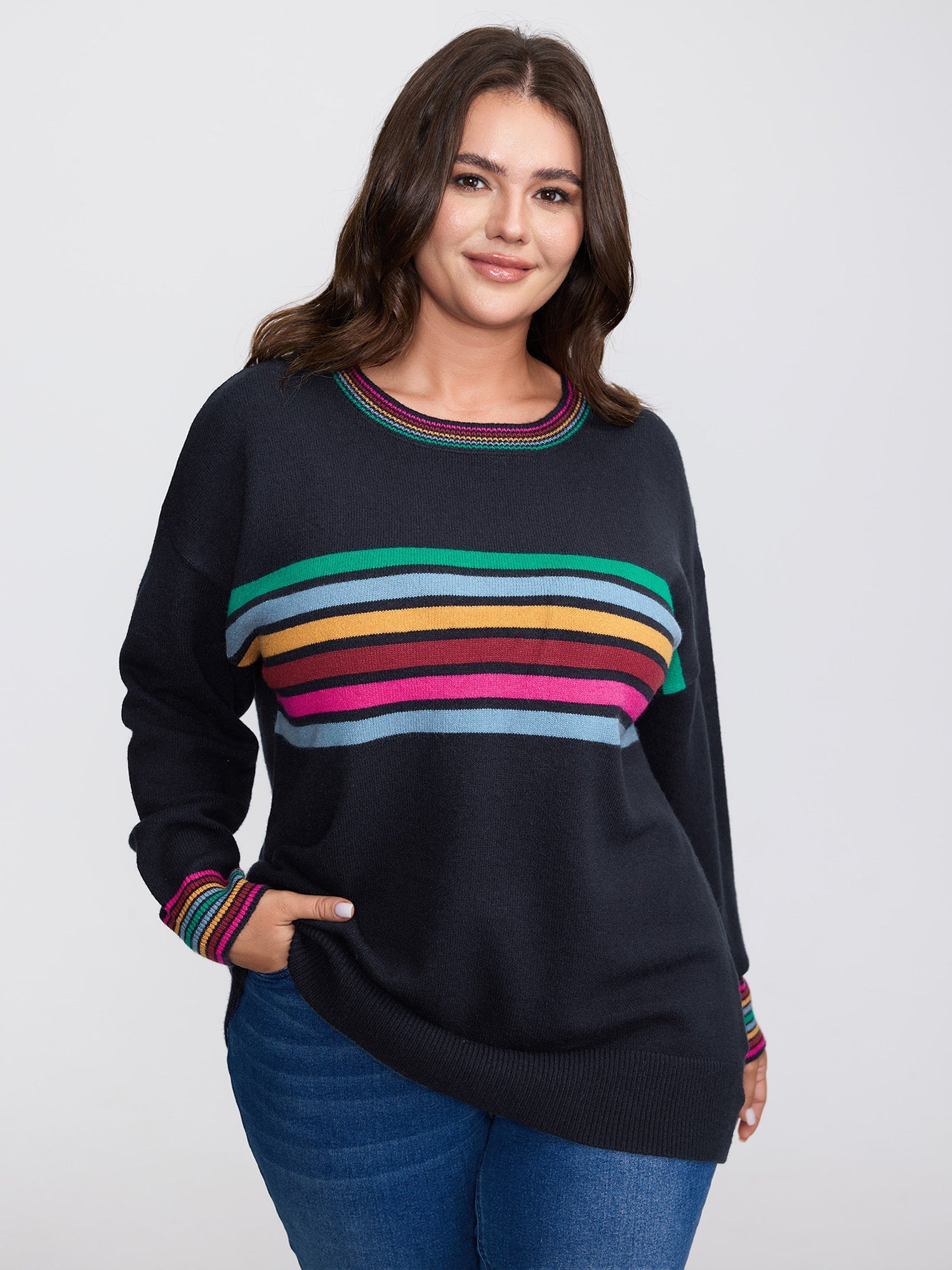 Supersoft Colorful Stripe Pullover