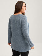 Heather Button Up Long Sleeve T-shirt