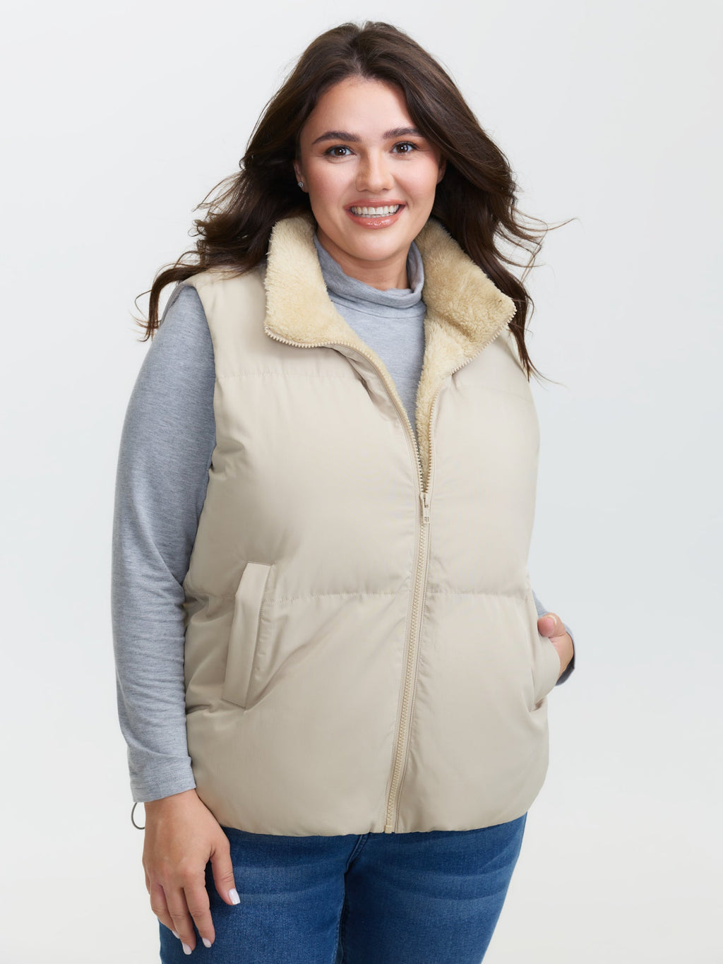 Puffer Zipper Quilted Vest