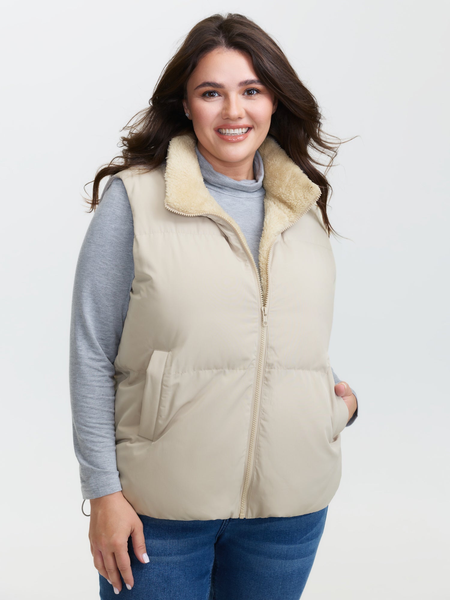 Puffer Zipper Quilted Vest