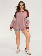 Color Contrast Waffle Knit T-Shirt