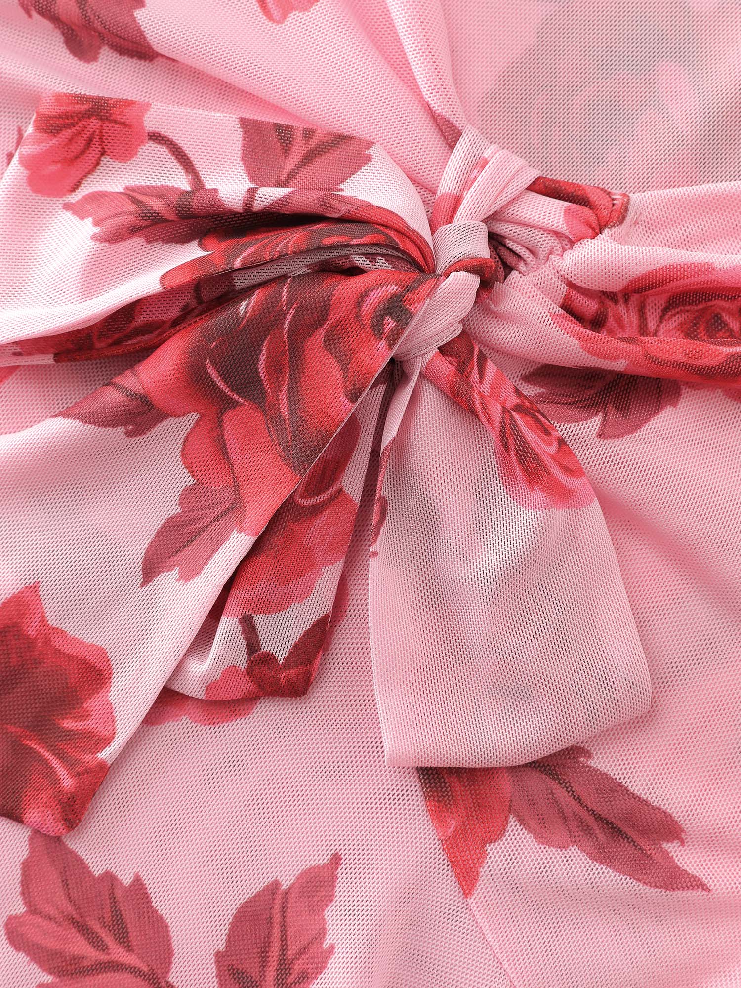 Rosy Romance Sweetheart Neckline Stretchy Blouse