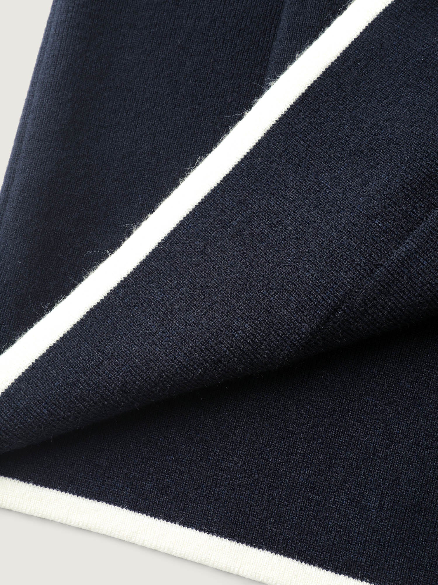 Blazer Collar Pockets Color Contrast Knit Cardigan