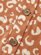 Leopard Print Sleeveless Button Front Lounge jumpsuit