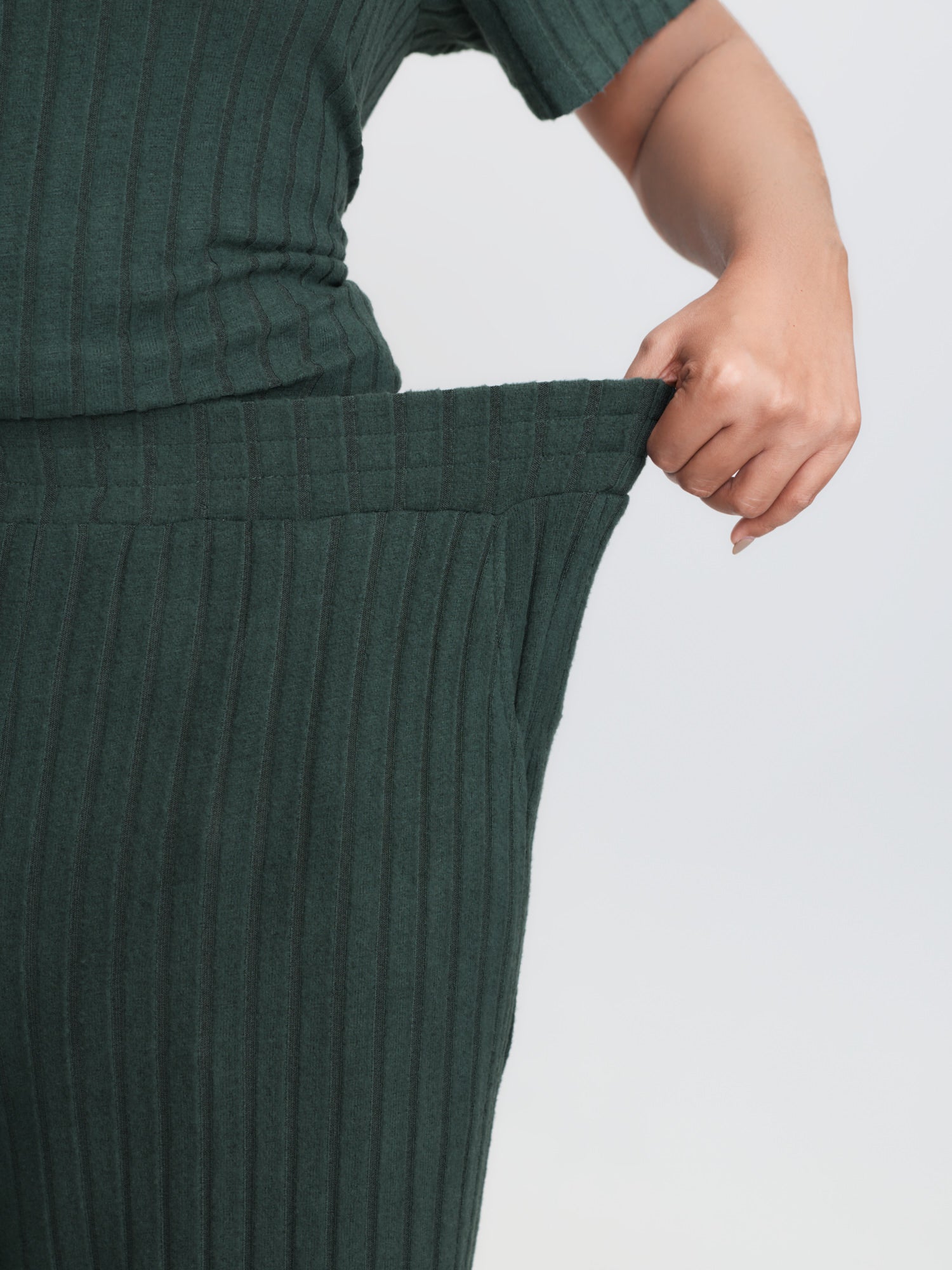 Textured Stretchy Adjustable Tie Lounge Set