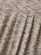 Textured Knit Pleated Neckline Top