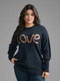 Supersoft Essentials Love Pattern Heather Pullover