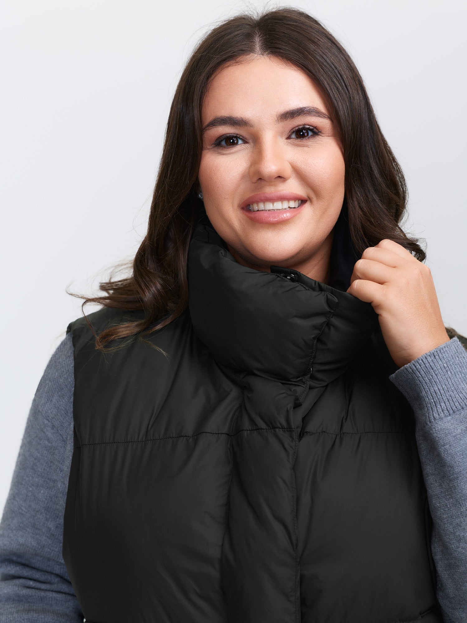 Puffer Zipper Front Quilted Vest