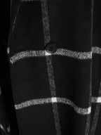 Plaid Lapel Collar Belted Pocket Coat