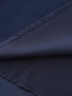 Sheer Lace Neckline Layered Pockets Midi Dress