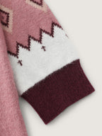 Boho Pattern Jacquard Contrast Sweater Dress