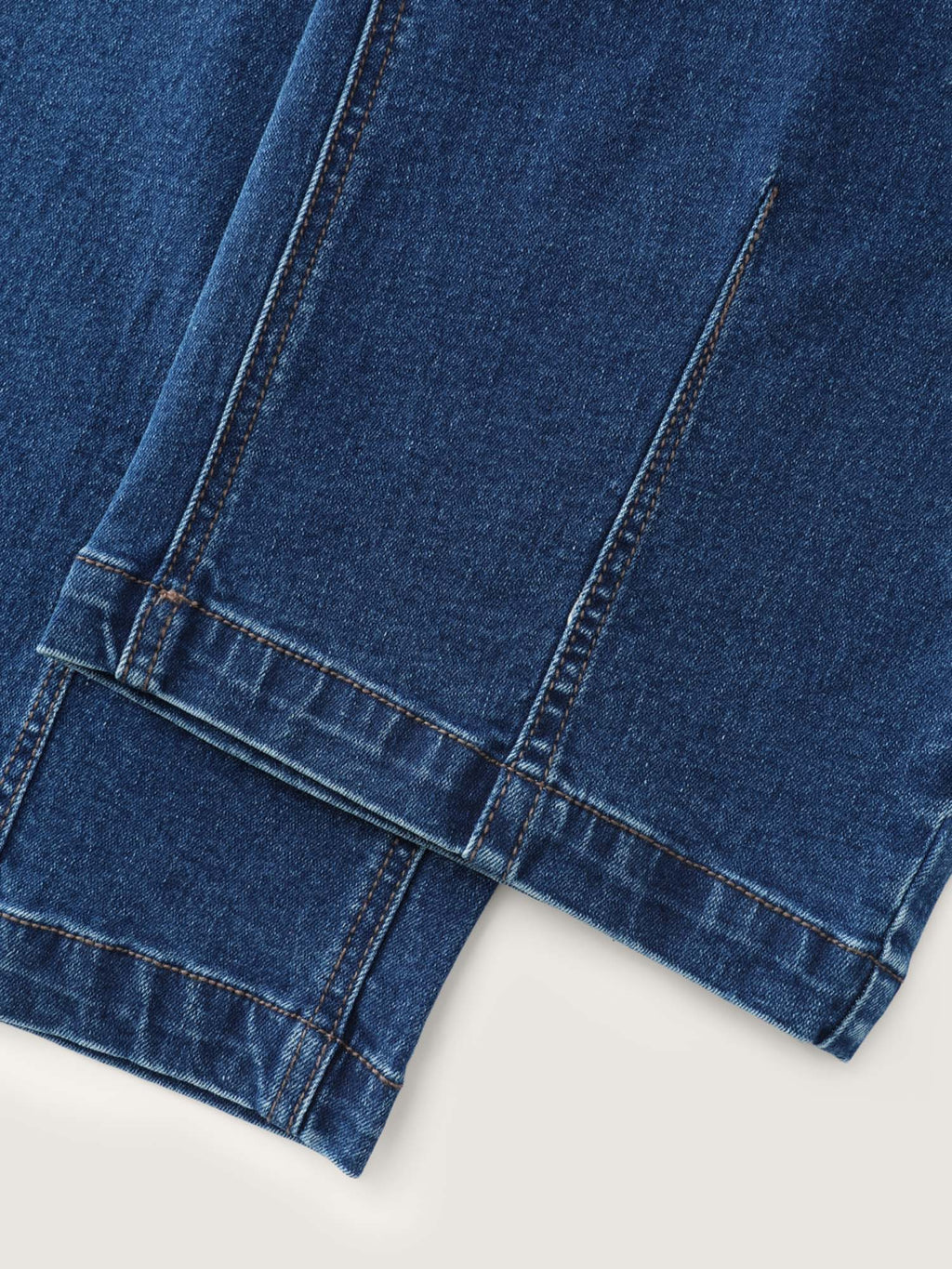 Stretchy Mid-Rise Straight-Leg Jeans