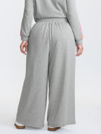 Rainbow Print Drawstring Wide-Leg Lounge Bottoms