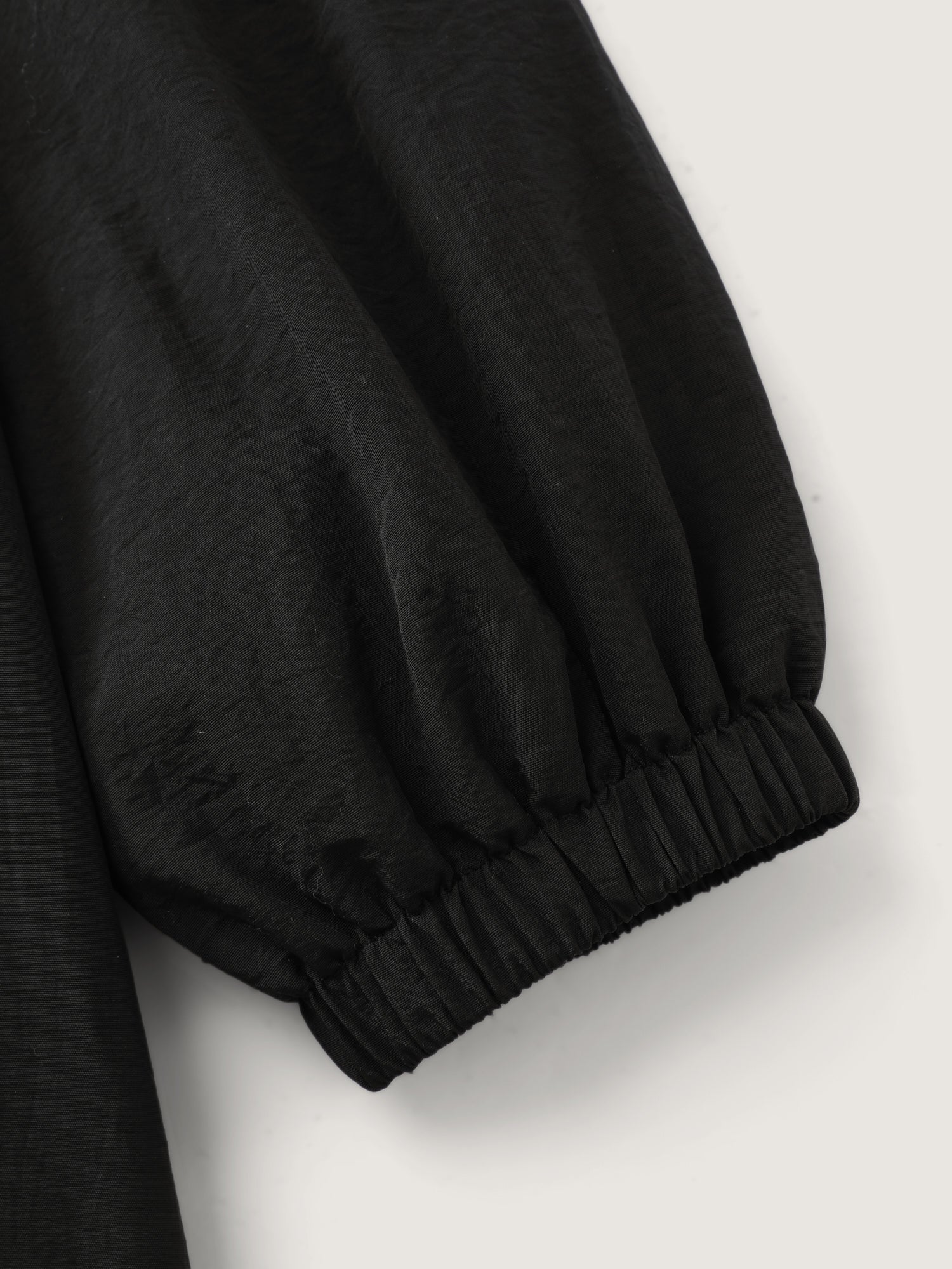 Quilted Mixed Material Hooded Jacket