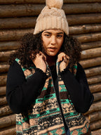 Colorful Geometric Stripes Zipper Vest