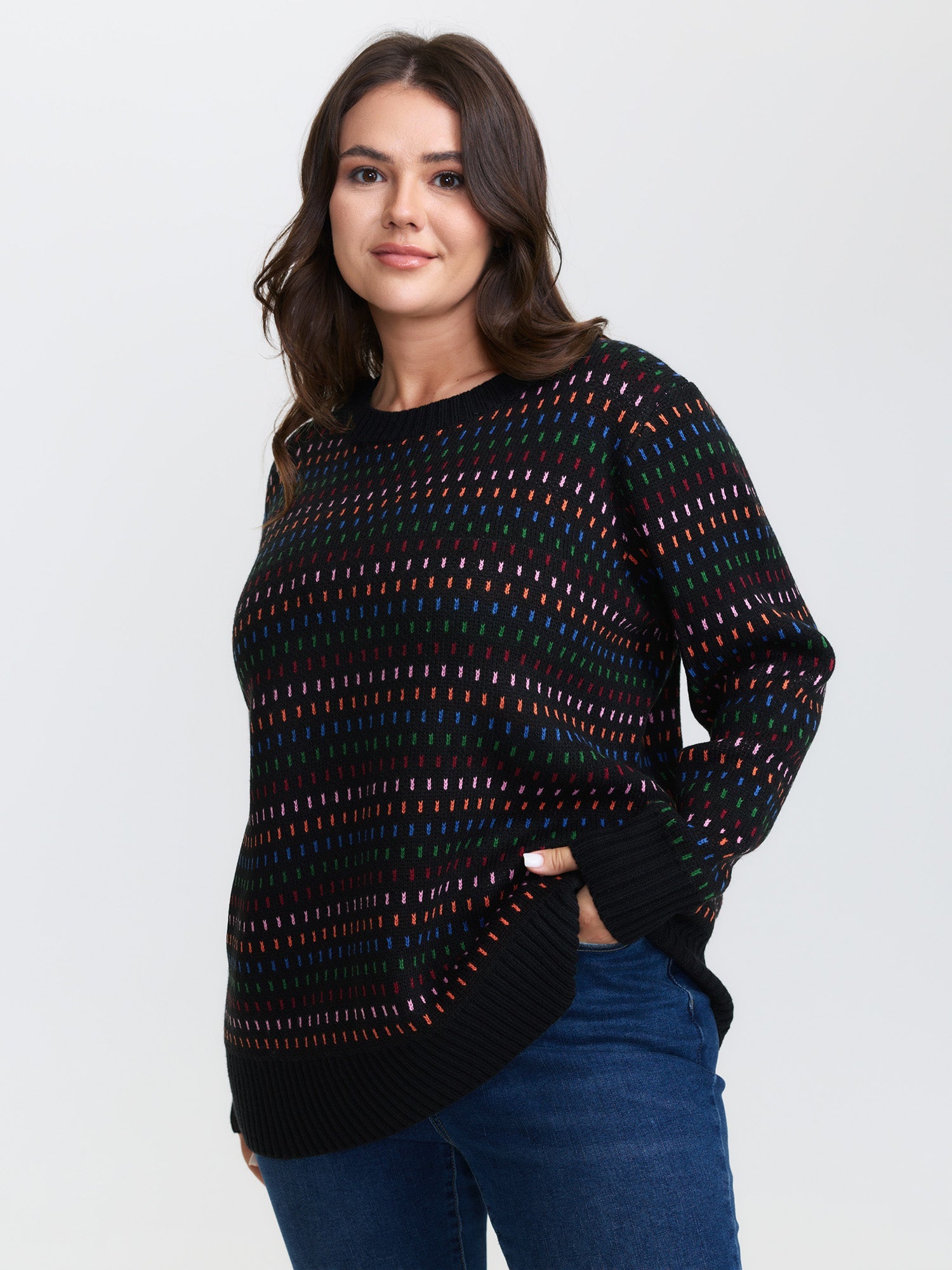 Colorful Polka Dots Stretchy Pullover