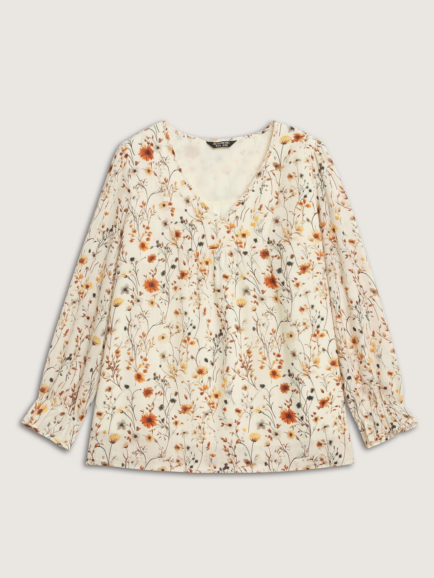 Floral Print Long Sleeve Blouse