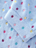 Fluffy Textured Polka Dots Lounge Bottoms