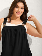 Pure Cotton Pleated Pockets Midi Dress