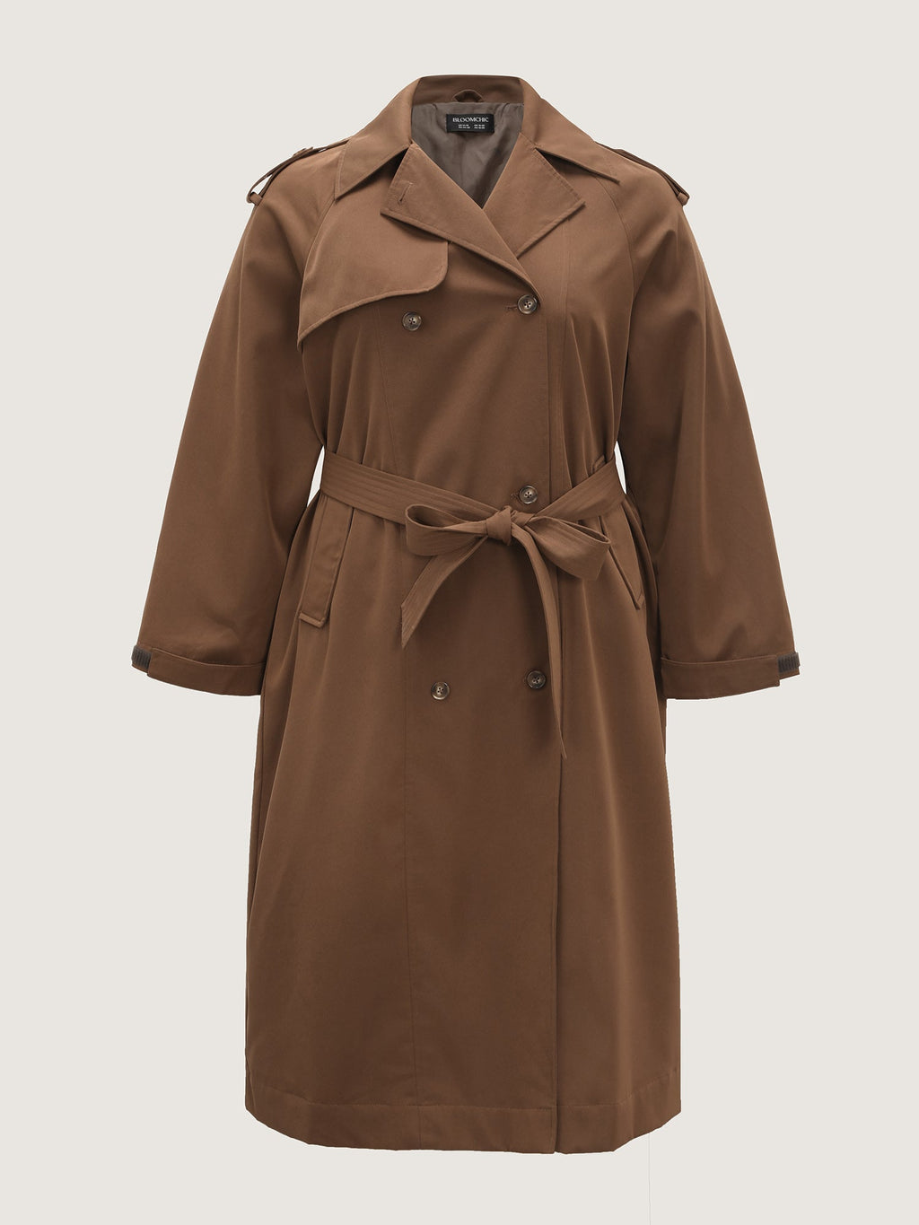 Double Button Belted Trench Coat