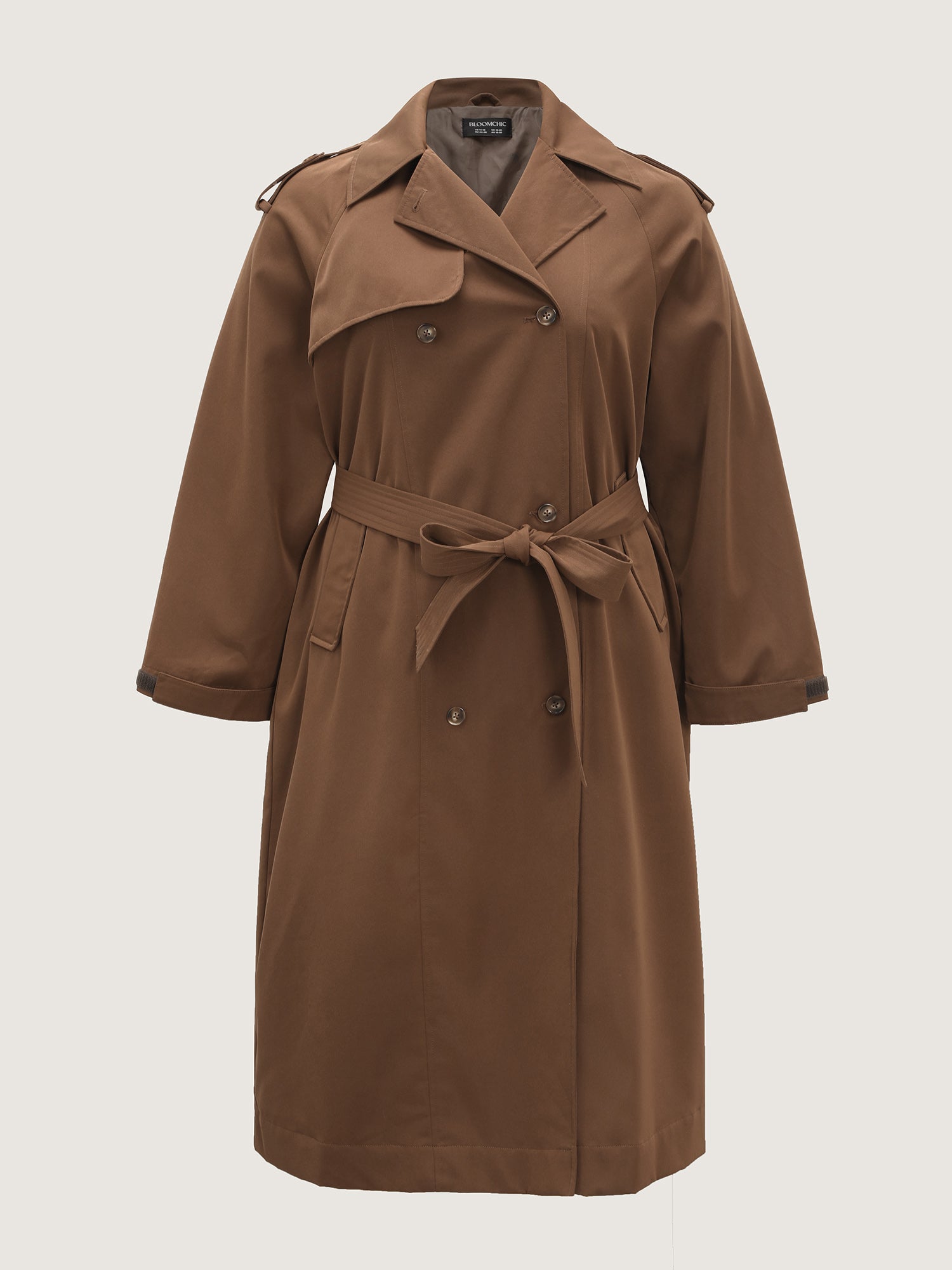 Double Button Belted Trench Coat
