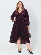 Shimmery Stretchy Velvet Shirred Maxi Dress