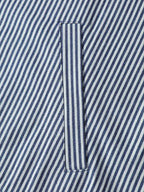 Denim Stripe Zipper-Front Jacket