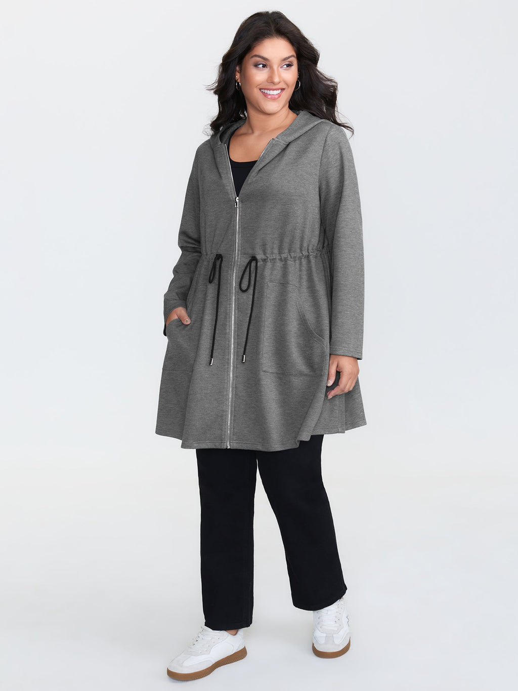 Supersoft Color Contrast Hooded Coat