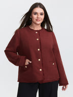 Frayed Edges Button-Down Jacket