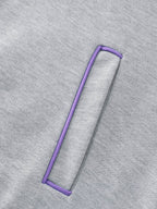 Color Contrast Drop Shoulder Hooded Jacket