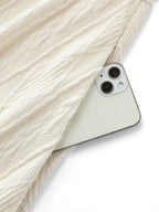 Textured Layered Hem Color Contrast Midi Dress