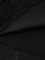 Abstract Print Twisted Neckline Midi Dress