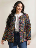 Floral Print Padded Cotton Jacket