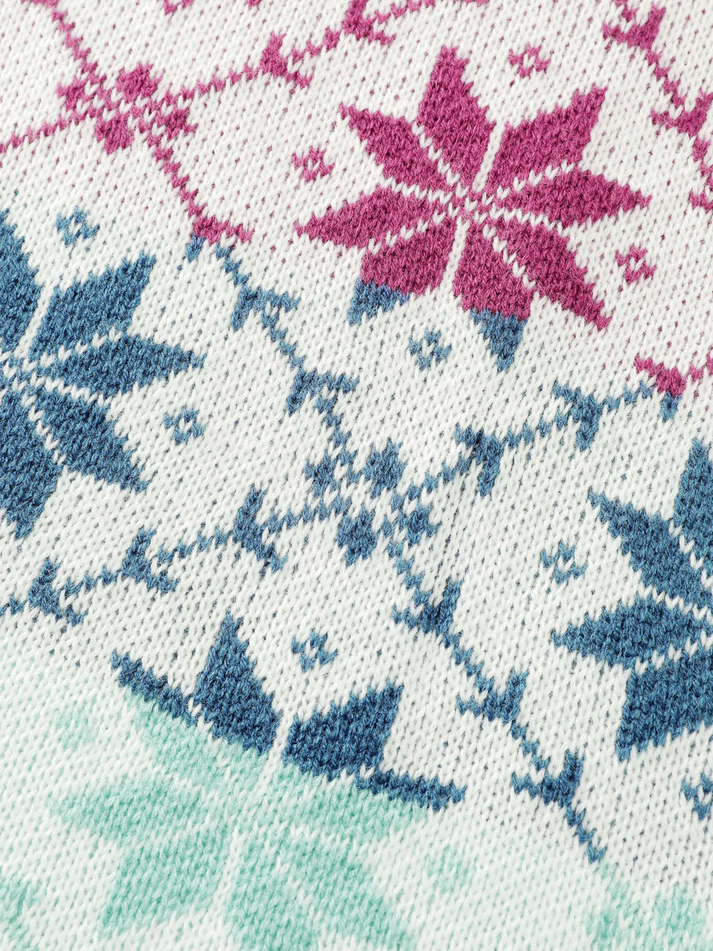 Color Gradient Snowflake Pattern Pullover